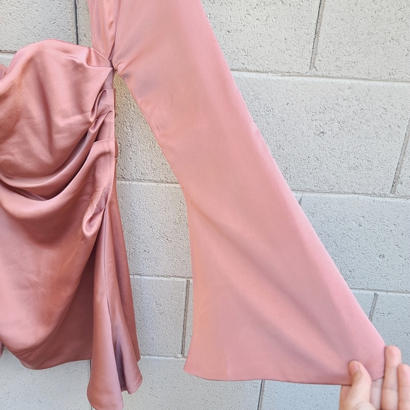 House of CB | Toira Satin Corset Minidress in Rose Size Large - Picture 8 of 16